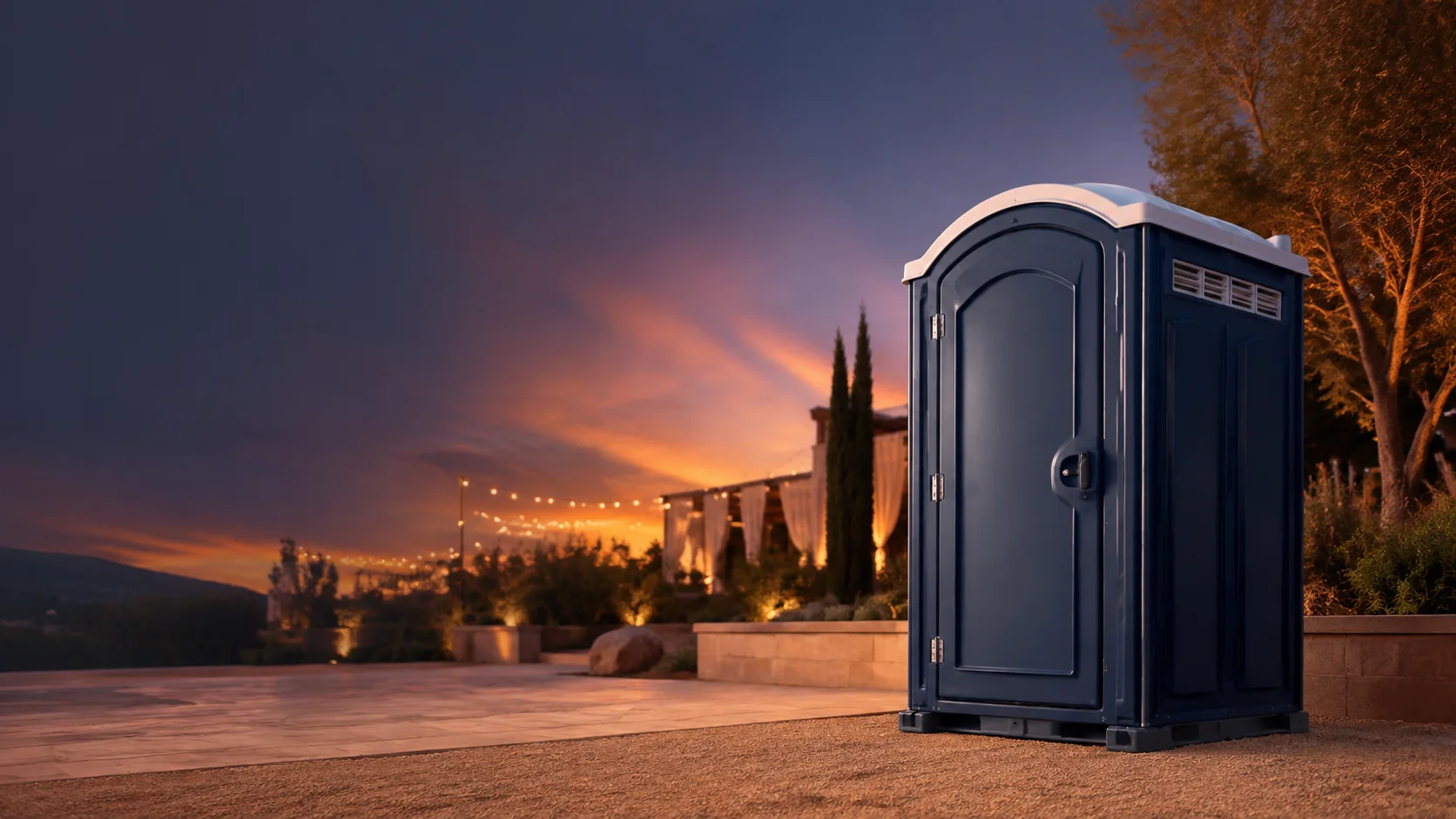 Portable restroom shown for rental planning in Glendale Heights, IL